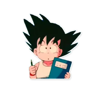 📘 abe53cd7 Goku Dragon Ball 动漫, 卡通, 漫画, 孙悟空, 七龙珠, 七龙珠, 贴纸 telegram sticker