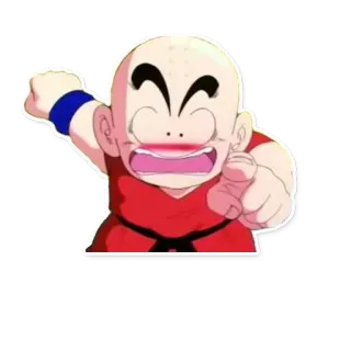 😳 fc330e9e Krillin Dragon Ball 克林, 龙珠, 动漫, 卡通, 指, 角色 telegram sticker