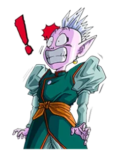 ❗ 323ad7fa Supreme Kai Dragon Ball Anime, Dragon Ball, Kaïo Shin suprême, Dessin animé, Point d'exclamation telegram sticker