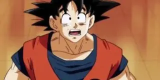 😧 2a23ac21 Goku Dragon Ball anime, scioccato, saiyan, combattente, Dragon Ball telegram sticker