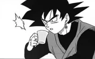 😒 52a28c0d Goku Black Anime, Manga, Dragon Ball, Goku, Tè, Bere telegram sticker