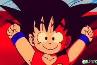 🤩 6b32a45d Goku Dragon Ball anime, cartone animato, Dragon Ball, bambino, sorriso, allegro telegram sticker