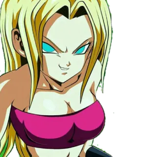 😁 43532086 Caulifla Dragon Ball Super Anime, Femmina, Bionda, Saiyan, Combattente, Personaggio telegram sticker