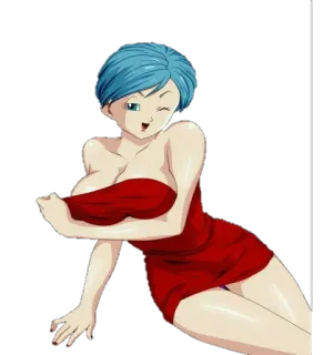 😍 6db97284 Bulma Dragon Ball anime, cartone animato, bulma, dragon ball, personaggio telegram sticker