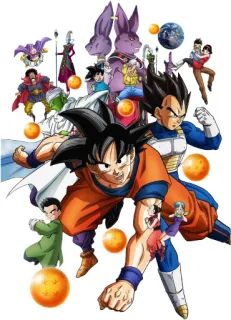 😬 21532b12 anime, dragon ball, cartoon, super saiyan, goku, vegeta whatsapp sticker