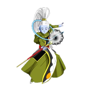 ✋ b01c28df Whis Dragon Ball Anime, Dragon Ball, Whis, Bâton, Énergie, Personnage telegram sticker