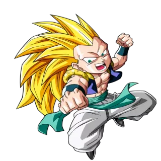 😇 fc87a464 Gotenks Dragon Ball Anime, Dragon Ball, Gotenks, Personnage, Saiyan, Super Saiyan telegram sticker