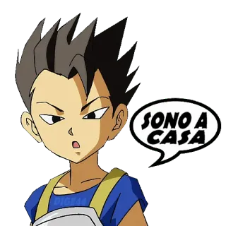 🏠 55d4130d SONO A CASA Anime, Desenho animado, Balão de fala, Menino telegram sticker