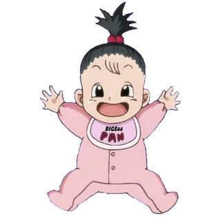 👶 770a2151 Pan DIGE44 PAN Anime, Bebê, Criança, Fofo, Sorrindo, Pan, Dragon Ball telegram sticker