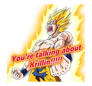 😡 38d31b7a Goku Dragon Ball You're talking about Krillin!!!! Anime, Dragon Ball, Goku, Krillin, Siêu Xayda, Tức giận whatsapp sticker