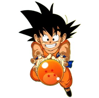 😬 346841d8 Goku Dragon Ball anime, dragon ball, goku, dragon ball z, cartoon, manga, character, kid goku telegram sticker