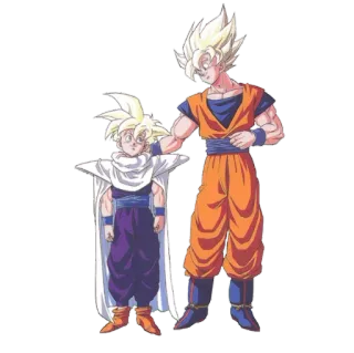 👬 407cbcce Goku Dragon Ball Z anime, super saiyan, Goku, Gohan, Dragon Ball Z, character, cartoon telegram sticker