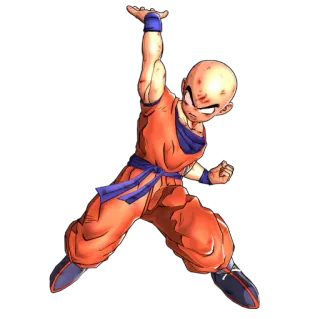 ✊ 48107e1e Krillin Dragon Ball anime, dragon ball, krillin, fighter, martial arts, cartoon telegram sticker
