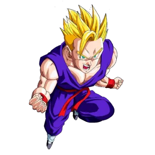💪 b9c1d30c Gohan Dragon Ball Z Gohan, anime, Dragon Ball Z, super saiyan, fighting, cartoon, manga telegram sticker