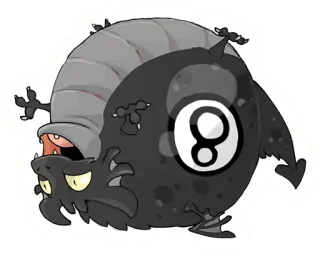 🎱 23658af6 monstre, boule 8, dessin animé, créature telegram sticker