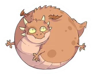 😏 2bca1af5 dragon, dessin animé, fantaisie, animal, mignon, kawaii, autocollant telegram sticker