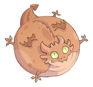 😏 54fa85d5 dragon, fantaisie, animal, dessin animé, mignon, créature mythique telegram sticker
