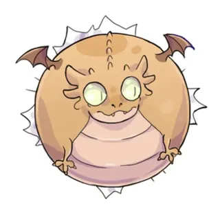 😮 5a9c5c09 dragon, dessin animé, autocollant, animal, fantaisie, mignon telegram sticker