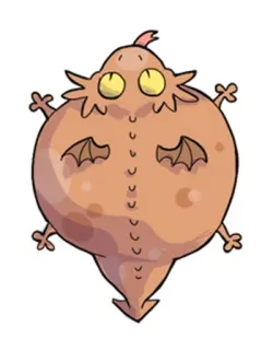 😶 5feb4091 dragon, dessin animé, fantaisie, animal, autocollant telegram sticker