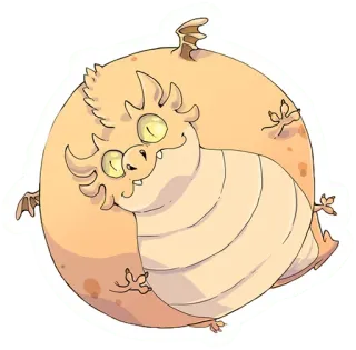 😐 de857967 dragon, dessin animé, mignon, fantaisie, animal telegram sticker