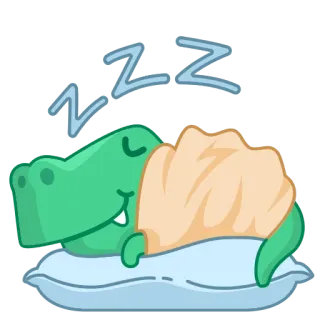 😴 a6e424d4 animal, crocodile, sommeil, dormir, dessin animé, mignon telegram sticker
