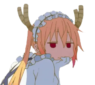 😒 05249ede Tohru Miss Kobayashi's Dragon Maid 动漫, 龙, 女仆, 托尔, 梗 telegram sticker