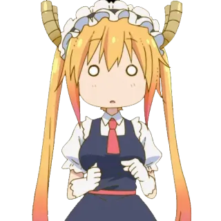 😐 22221be1 Tohru Miss Kobayashi's Dragon Maid 动漫, 龙, 女仆, 托尔, 小林家的龙女仆 telegram sticker