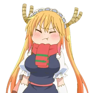 😒 4b9584d3 Tohru Miss Kobayashi's Dragon Maid 动漫, 龙, 托尔, 小林家的龙女仆, 卡通, 可爱, 卡哇伊 telegram sticker