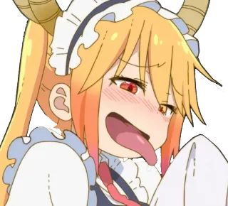 😛 6e701331 Tohru Miss Kobayashi's Dragon Maid 动漫, 龙, 托尔, 小林家的龙女仆, 卡通 telegram sticker