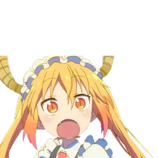 😮 9cfe8198 Tohru Miss Kobayashi's Dragon Maid 动漫, 龙, 卡哇伊, 可爱, 卡通, 托尔, 小林家的龙女仆 telegram sticker