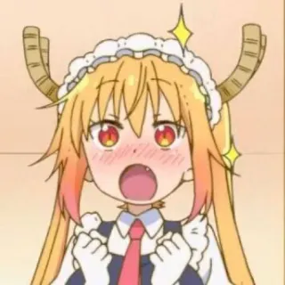 💈 2cdd05c0 Tohru Miss Kobayashi's Dragon Maid Anime, Rồng, Maid, Dễ thương, Kawaii, Tohru telegram sticker