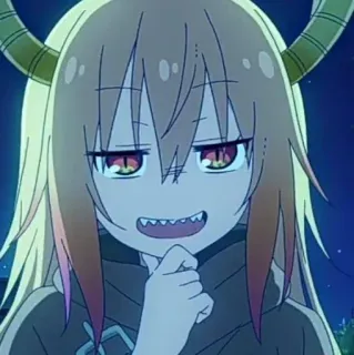 💈 3c99a33e Tohru Miss Kobayashi's Dragon Maid Anime, Rồng, Nhân vật, Dễ thương, Nghịch ngợm, Tohru telegram sticker