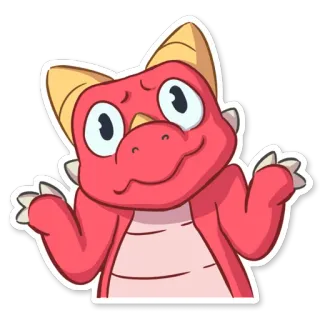 🤷‍♂️ 9f729f15 용, 만화, 어깨를 으쓱, 불확실, 질문, 귀여운 telegram sticker