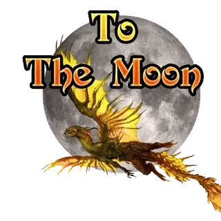 🚀 a0838004 To The Moon 月, ドラゴン, ファンタジー, 飛行, 星 telegram sticker