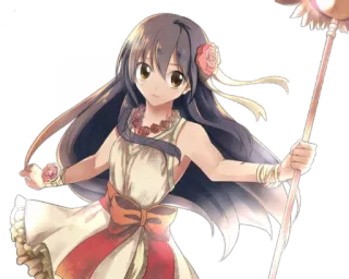 😐 2ee4e746 chica anime, fantasía, magia, personaje, mujer whatsapp sticker