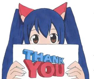 🙏 a812c9fb THANK YOU gracias, gratitud, anime, personaje, ilustración, lindo whatsapp sticker