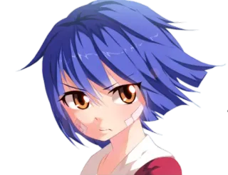 😒 c335c713 Anime, Manga, Personaje, Chica, Vendaje, Serio whatsapp sticker