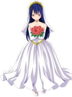 👰 ddd785d4 Anime, Vestido de novia, Vestido, Velo, Chica, Linda, Rosas, Ramo whatsapp sticker