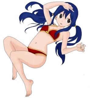 👙 e65c68bb chica anime, bikini, anime, dibujo animado, mujer, personaje whatsapp sticker