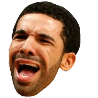 😭 b9db85ed Drake rapper, músico, artista, celebridade, meme, rindo telegram sticker
