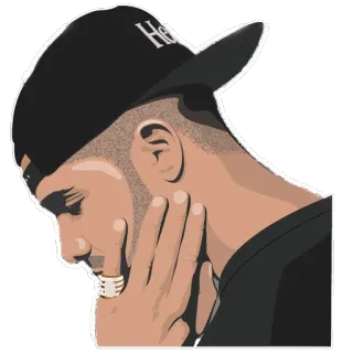 😎 fecd945c Drake cantor, rapper, música, artista, Drake telegram sticker