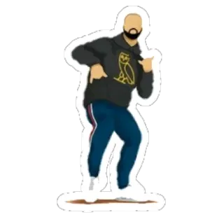 🕺 3fe8c20b Drake muzyka, raper, celebryta, taniec, artysta whatsapp sticker