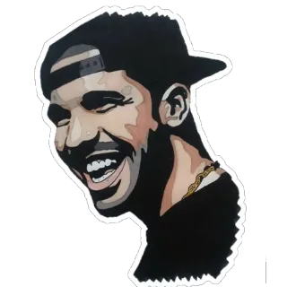 😂 4fc9f2f2 Drake Drake, raper, piosenkarz, celebryta, muzyk whatsapp sticker