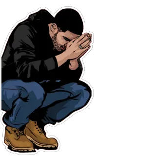 🙏 cefaf360 Drake drake, raper, modlitwa, artysta, celebryta whatsapp sticker