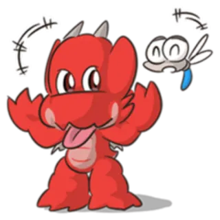 😛 99fbfe42 Drache, Cartoon, Niedlich, Fliegen, Tier, Charakter telegram sticker