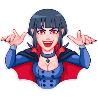 👻 59aa064c vampir, halloween, monster, kartun, horor, stiker telegram sticker