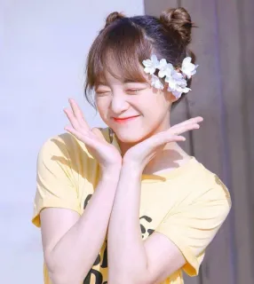 💓 0fd20545 femme, personne, fille, fleurs, mignon, portrait whatsapp sticker