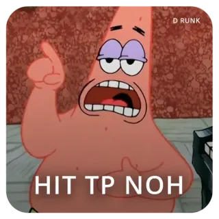 😽 599d9e8e Patrick Star Spongebob Squarepants HIT TP NOH 派大星, 海绵宝宝, 卡通, 搞笑, 梗 telegram sticker