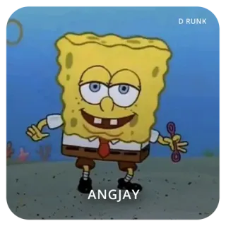 😆 c32e5c11 Spongebob D RUNK
ANGJAY 海绵宝宝, 卡通, 搞笑 telegram sticker