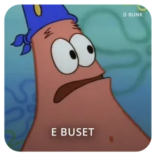 😅 fcf33a25 Patrick Spongebob Squarepants E BUSET 派大星, 海绵宝宝, 卡通, 表情包, 搞笑 telegram sticker